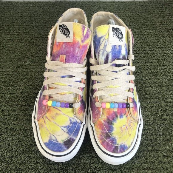 Women 7- Vans Sk8-Hi Tapered Washed Tie-Dye Shoes Multicolor VN0A4U1619X - Picture 4 of 8